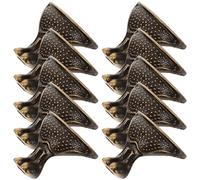 WOONEKY Lot de 10 Pieds de Meuble en Alliage de Zinc 1 Bronze Antique, Rallonges Courtes pour Canapés, Commodes et Tables, Accessoires de Quincaillerie pour Meubles, Protection Décorative