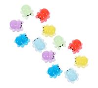 WOONEKY Lot de 12 Mini Figurines Araignées Phosphorescentes en Résine Décorations Halloween Petites Figurines Lumineuses Accessoires de Micro-Paysage Décor Maison et Jardin