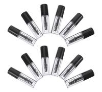 WOONEKY Lot de 12 Mini Tubes de Mascara Vides 08 Ml avec Brosse Intégrée Flacons Transparents Rechargeables pour Cils Format Voyage Portable Applicateur Précis pour Soin et Pousse des