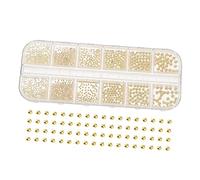 WOONEKY Lot De 12 Perles De Tailles Mixtes Pour Nail Art Polyvalentes Pour Carnet De Notes Pour Femmes