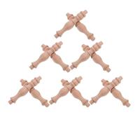 WOONEKY Lot De 12 Poteaux De Balustrade En Bois Massif Style Romain Pour Escalier Terrasse Terrasse Etc Finitions Décoratives Pour Meubles Couleur Beige