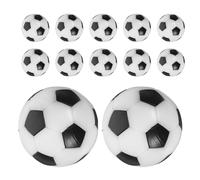 WOONEKY Lot de 16 Ballons de Foot en Résine 36 MM Noir et Blanc Mini-Ballons de Football de Rechange Accessoires pour Table de Foot Domestique Jeu de Loisirs et Fête Familiale