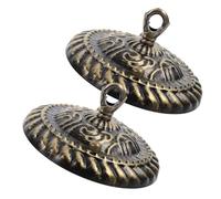 WOONEKY Lot De 2 Appliques De Plafonnier Rétro Rosace Suspension Douille Pour Lampe Suspendue Cache-Plafonnier Plaque De Plafond Marron Clair