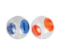 WOONEKY Lot De 2 Balles Interactives pour Hamster, Boule De Cristal Transparente, Jouet Roulant pour Petits Animaux, Stimulation Mentale Et Physique