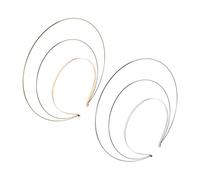 WOONEKY Lot de 2 Bandeaux de Mariée en Fer Doré et Argenté, Serrage-tête Halo à 3 Couches, Accessoire de Déesse Cosplay, Adapté pour Hanfu et Mariage, Bandeaux Coiffure DIY