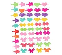 WOONEKY Lot de 2 Décorations pour Cheveux pour Filles Lot de Mini Pinces à Cheveux en Forme de Fleur Épingles à Cheveux pour Bébé Fille Bibelots pour Fête 50 Pièces Couleur Aléatoire