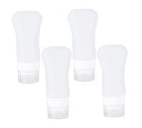 WOONEKY Lot de 2 Flacons de Lotion en Silicone de 60 Ml Élégants Distributeurs de Maquillage de Voyage avec Anti-fuite 4 Pièces