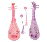 WOONEKY Lot De 2 Luths pour L'Éducation Petite Enfance Instruments De Musique À Cordes Musical Chinois Luth Musical Jouable Instrument De Musique De Maternelle Simulation