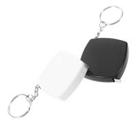 WOONEKY Lot de 2 Mètres Ruban Porte-Clés Compact 2 M Acier Noir et Blanc Mètre Ruban Rétractable Millimétré Portable pour Mesure Précise à Domicile Bureau et Déplacement