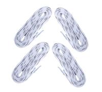 WOONEKY Lot de 2 Paires de Lacets Cirés Longs Blancs Résistants au Gel L’Usure pour Patins de Hockey sur Glace et Ski Lacets Robustes Anti-Casse Adaptés aux Sports D’Hiver et Outdoor