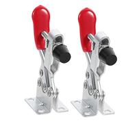 WOONEKY Lot De 2 Pinces à Bascule Rapides En Métal Galvanisé, Serrage Horizontal Réglable, Outil D’assemblage Polyvalent Pour Travail Du Bois Et Soudage, Usage Manuel Professionnel