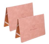 WOONEKY Lot de 2 Pochettes Protège-certificat de Naissance Bébé en Similicuir Rose, Format, Étui Imperméable et Oléofuge, Dossier de Documents Hospitaliers Pratique pour Voyages