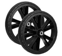 WOONEKY Lot de 2 Roues de Rechange pour Chariot de Supermarché Grandes Roues Silencieuses en Plastique Capacité Élevée Adaptées aux Escaliers pour Chariot Pliable et Courses