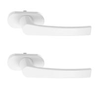 WOONEKY Lot de 2 Set de Poignées de Fenêtre Universelles en Alliage D’aluminium Vis, Verrou de Sécurité à Manivelle pour Fenêtres à Battant et Coulissantes, Quincaillerie