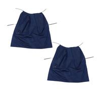 WOONEKY Lot de 2 Tabliers Cuisine Imperméables à Manches Longues Revêtement Résistant à L’Huile Taille Réglable Couleur Bleu Foncé Protection Complète Cuisine Jardinage et Bricolage