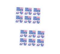 WOONEKY Lot De 2 temporaires Avec Drapeau National Pour Événements Sportifs Jeux Et (25 Feuilles X 2)