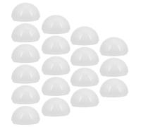 WOONEKY Lot de 20 Abat-jour en Polycarbonate Demi-sphérique pour Ampoules Led, Coque de Lampe pour Miroir de Maquillage, Lumière Uniforme, Accessoire de Luminaire de Salle de Bain, Petit