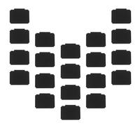 WOONEKY Lot de 20 Étiquettes à Suspendre Amovibles pour Paniers de Rangement, Surface Mate Noire, Format N°5 à Bord Droit Encoche, Porte-étiquettes Clip Réutilisables et