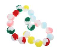 WOONEKY Lot de 20 Jouets Interactives pour Chats D’intérieur, en Laine Colorée Arc-en-Ciel, Légères Et, Jouets pour Chatons Et Chats Actifs, Stimulation du Jeu L’Instinct Naturel