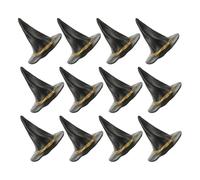 WOONEKY Lot de 24 Mini Chapeaux de Sorcière Noirs 5 CM pour Loisirs Créatifs Décoration Maison de Poupée et Bouteilles de Vin Accessoires Halloween Miniatures en Paquet de 12 Pièces X 2