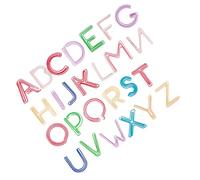 WOONEKY Lot de 26 Marque-pages Trombones Métalliques de Lettres Colorées, Clips Décoratifs pour Organiser Documents, Porte-mémos Pratiques, Accessoires Bureau et École, Design Original