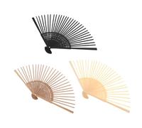 WOONEKY Lot De 3 Cadres D'éventails Pliables En, Style Chinois, À Faire Soi-même, À Main, À Baleines, Portables, Non, Kit De Fabrication