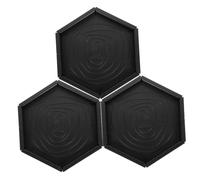 WOONEKY Lot de 3 Gamelles Hexagonales pour Reptiles, Plat pour Tortue et Lézard, Plastique, Taille Moyenne, pour Terrarium et Alimentation des Petits Reptiles