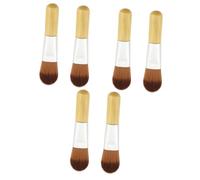 WOONEKY Lot De 3 Mini Pinceaux Cosmétiques Portables En Fibre De Nylon Manche En Bois Lisses Et Confortables Pour Lapplication Du Fond De Teint 2 Pièces X 3