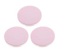 WOONEKY Lot de 3 sets de Boîtiers à Poudre Rechargeables 5 G avec Miroir et Houppette Intégrée Coffret Maquillage Compact Rose pour Voyage et Retouches Boîte à Poudre Portable pour