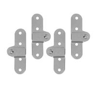 WOONEKY Lot de 4 Charnières Pliantes en Fer Robuste Kit de Remplacement pour Échelle de Grenier Charnières Flexibles et Légères pour Portes Fenêtres et Meubles Pliants Installation