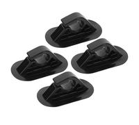 WOONEKY Lot de 4 Clips de Pagaie en PVC Noir, Accessoire Portable et Résistant à l'usure, Support Solide pour Rames de Kayak et Aventures Nautiques
