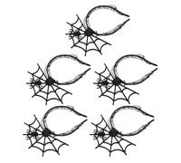 WOONEKY Lot de 5 Serrage-Têtes Toile D’Araignée Halloween Bandeaux Araignée pour Costume et Cosplay Accessoires Coiffure Fête Couleur Noire Taille Unique Léger et Confortable