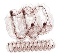 WOONEKY Lot de 50 filets à cheveux invisibles pour chignons filets à cheveux en maille hautement élastique accessoires pour cheveux pour femmes danseuse de ballet 30 cm marron café