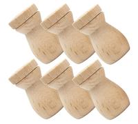 WOONEKY Lot de 6 Pendentifs Diffuseurs d'Huile Essentielle en Bois Flacons Miniatures Suspendus pour Voiture Accessoires DIY Compacts et Légers Diffuseur Parfum Naturel et Décoratif