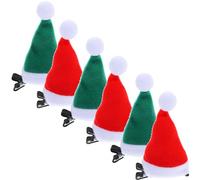 WOONEKY Lot De 6 Petites Barrettes À Cheveux Pour Filles En Forme De Chapeau De Noël