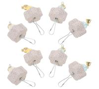 WOONEKY Lot de 8 Pierres à Mâcher Multicolores pour Petits Animaux - Jouets à Mâcher pour Hamsters Cochons D’Inde et Chinchillas - Blocs Naturels pour Dents Saines - Motif Floral