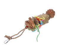 WOONEKY Mâcher Naturel pour Perroquets Suspendu Tissée de Stimulation pour Oiseaux Adapté à Tous Types de Perruches et Oiseaux
