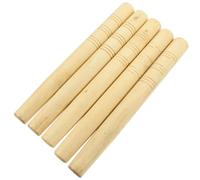WOONEKY Manches en Bois de Hêtre pour Outils de Jardinage 5pcs, Poignées Confortables et Économes en Effort, Adaptées pour Houes et Pelles, Couleur Kaki