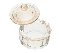 WOONEKY Manicure Dappen Cup Verre avec Couvercle Bol Liquide pour Nail Art Support Liquide pour Brosse Tasse de Lavage pour Salon Dongles Design Unique et Usage Professionnel