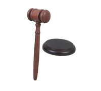 WOONEKY Marteau de Juge Bois avec Base Kit Maillet pour Tribunal Marteau Avocat Robuste pour Ventes Aux Enchères et Audience