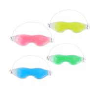 WOONEKY Masque Rafraîchissant Yeux en Gel 4pcs, Compresses Réutilisables en Gel Pvc Bande Élastique, Réduit la Fatigue Oculaire la Maison Voyage
