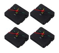 WOONEKY Mécanisme D'horloge à Quartz Silencieux en Plastique avec Fonction Saut de Seconde, Installation Facile Diy, Lot de 4 Pièces pour Réparation D'horloge de Bureau et