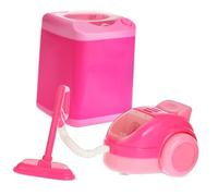 WOONEKY Mini Cuisine Set Aspirateur et Machine à Laver Électrique pour Garçon Fille Ensemble de Nettoyage Imaginatif et Sûr pour Garçons et Filles Accessoires de Jeu Plastique