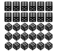 WOONEKY Mini Dés Noirs en Plastique Ultra-Résistants, Set de 100 Petits Dés à 6 Faces pour Apprentissage des Mathématiques et Jeux de Société