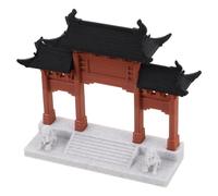 WOONEKY Modèle de Portail de Micro-aménagement Paysager, Modèle D'arche Commémorative Chinois en Plastique Café, pour Aquarium et Bonsaï, Décoration de Jardin, Détails Réalistes, Design