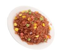 WOONEKY Modèle de Riz Sauté Aux Œufs Réaliste Accessoire de Jeu de Cuisine Nourriture Factice pour Photo et Jeu Imitation