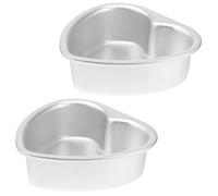 WOONEKY Moule à Gâteau de Cœur en Alliage D’aluminium, 2 Pcs