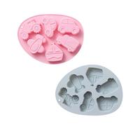 WOONEKY Moules en Silicone de Véhicules Lot de 2 pour Chocolat et Bonbons Flexibles et Résistants, Fabrication de Sucre Cuit et Fudge