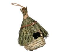WOONEKY Nichoir Extérieur Jonc De Mer Nid Oiseau Tissé Main pour Jardin Décoratif Et Pratique pour Petits Oiseaux