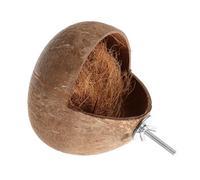 WOONEKY Nid Suspendu en Coquille De Noix pour Oiseaux Fixation Supérieure, Maison De Perroquets Naturelle, Lit D’Oiseau Endormi pour Cage à Oiseaux Intérieur Et Extérieur